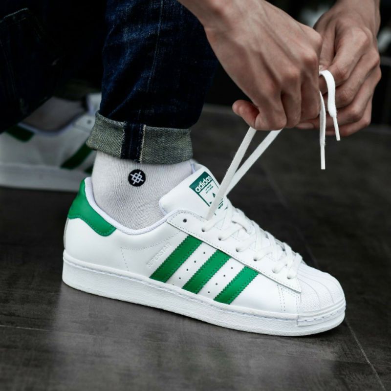 Adidas Superstar White Green