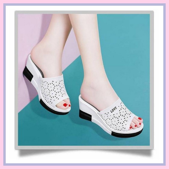 Wedges Awet Murah Casual Teplek Kece Selop Sandal Perempuan  Cew Abbushoes  Us 74 Sandal Wed