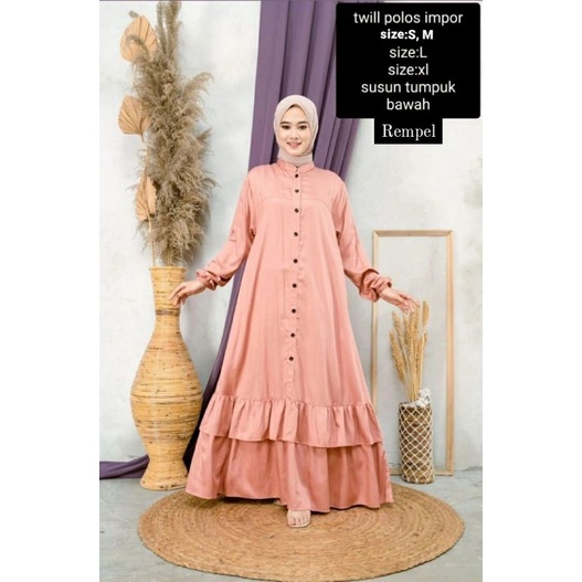 Gamis Twill Import - Gamis Polos
