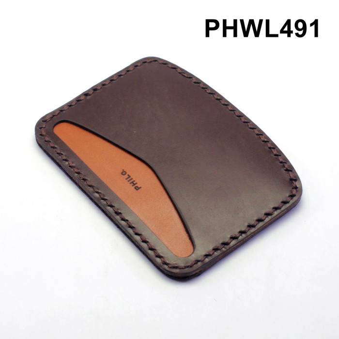 Dompet Kartu Dua Warna Card Wallet - Slim Wallet Jahit Tangan