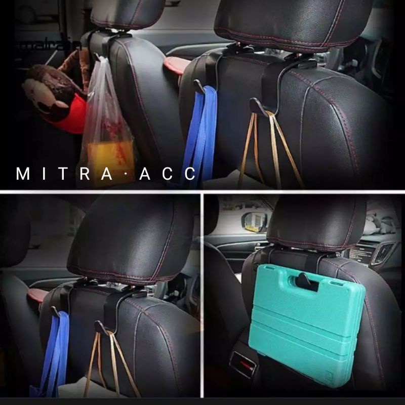 Gantungan Penyimpanan Barang Holder Mobil Car Headrest Kait Kursi Mobil