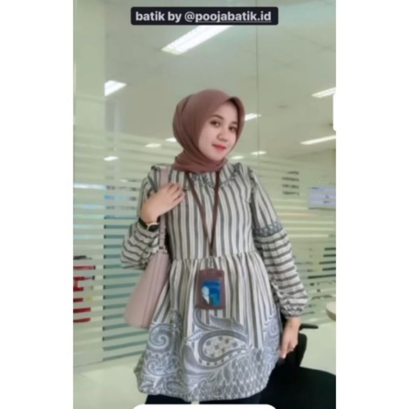 BAJU BATIK KERJA ATASAN WANITA