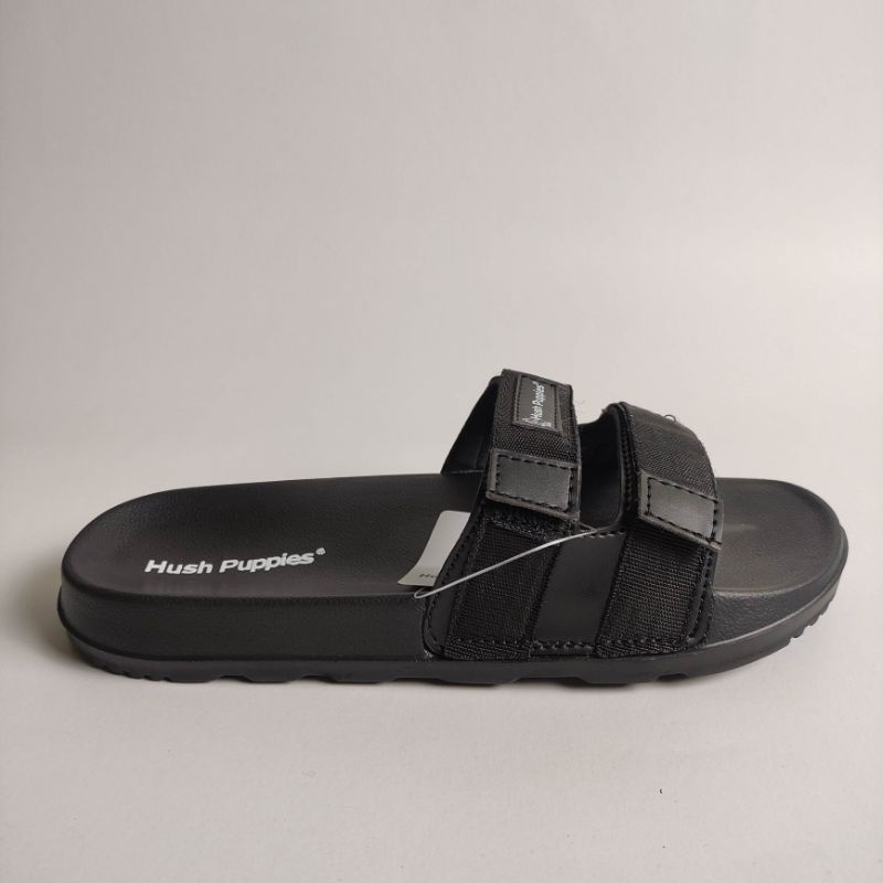 Sandal strap/Velcro hush puppies hitam strap hitam