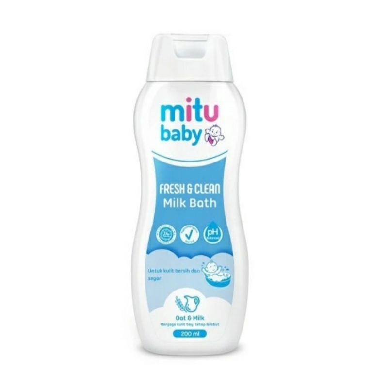 mitu baby fresh &amp; clean milk bath 200 ml - Oat &amp; Milk