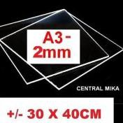 

SEGERA DAPATKAN!! AKRILIK CLEAR LEMBARAN A3 2MM ACRYLIC GROSIR MURAH +/- A3 tebal 2mm [F7]