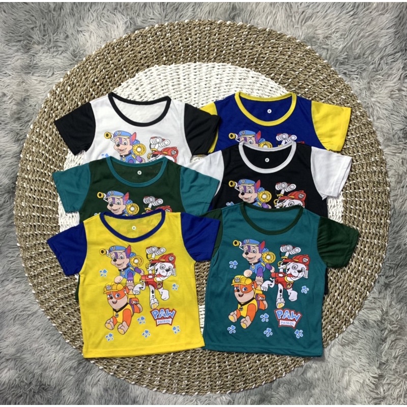 Baju Atasan Kaos Paw Patrol | Atasan Anak Laki-Laki Usia  0 BULAN - 7 TAHUN