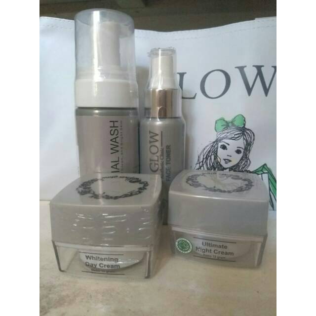 MS GLOW PAKET ULTIMATE (FLEK) toner clinic ganti nama new glowing/acne (free totebag/pouch)