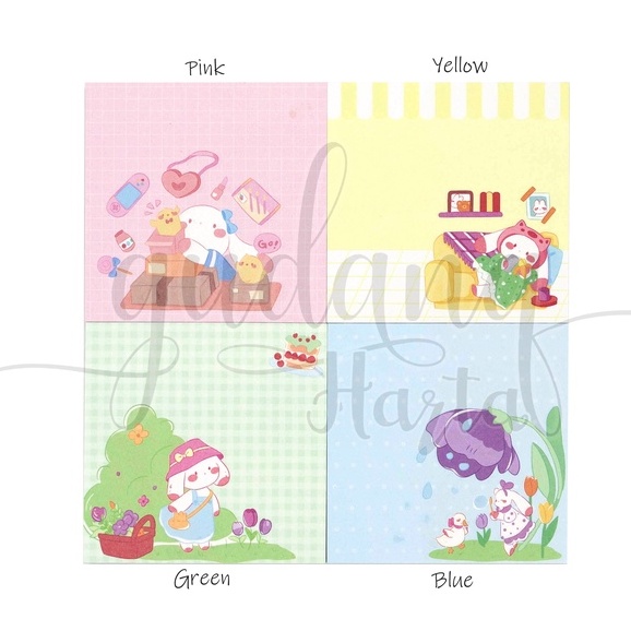 Sticky Notes Cute Rabbit Notes Motif Kelinci Lucu Unik GH 301834