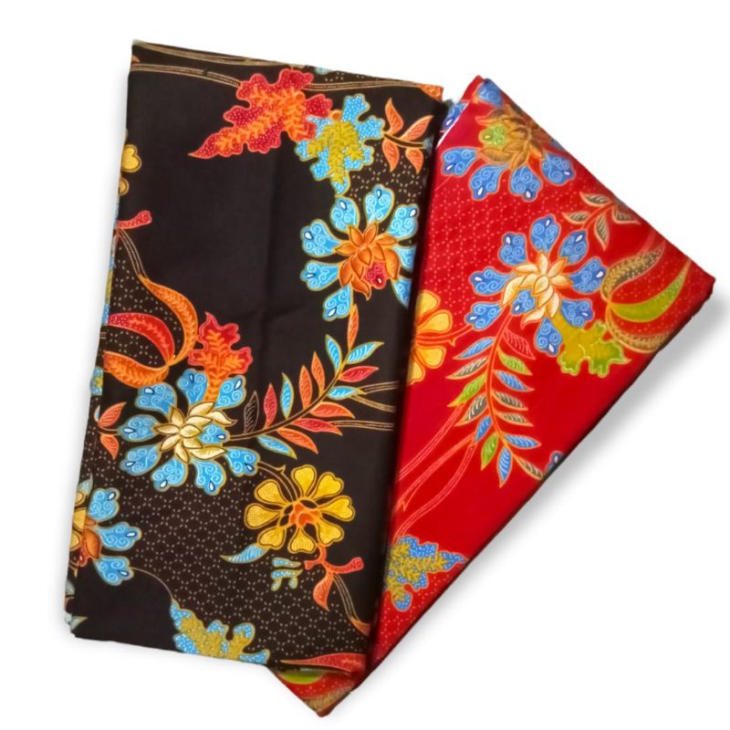 Kain Batik Katun Stretch Melar Motif Bunga Lebar 150cm