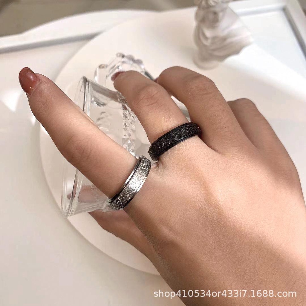 Cincin Titanium Asli Pasir Hitam - CINCIN TUNANGAN - Kado Ulang Tahun Pasangan - perhiasan Murah - Titanium - Cincin Pasangan