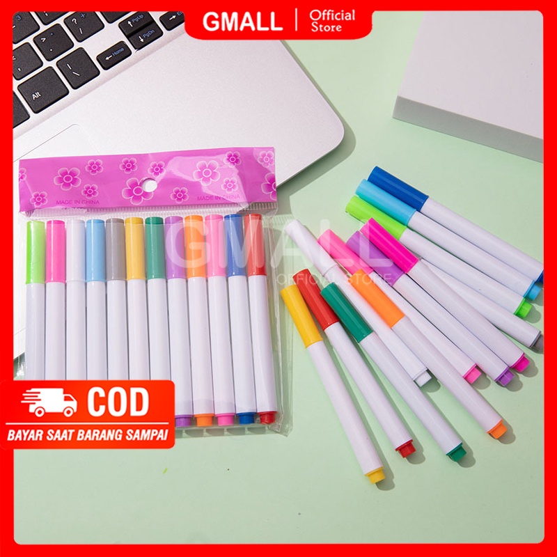 Spidol Sepidol Set White Board Whiteboard Papan Tulis Mewarnai Warna Warni Lengkap GMALL ST0029