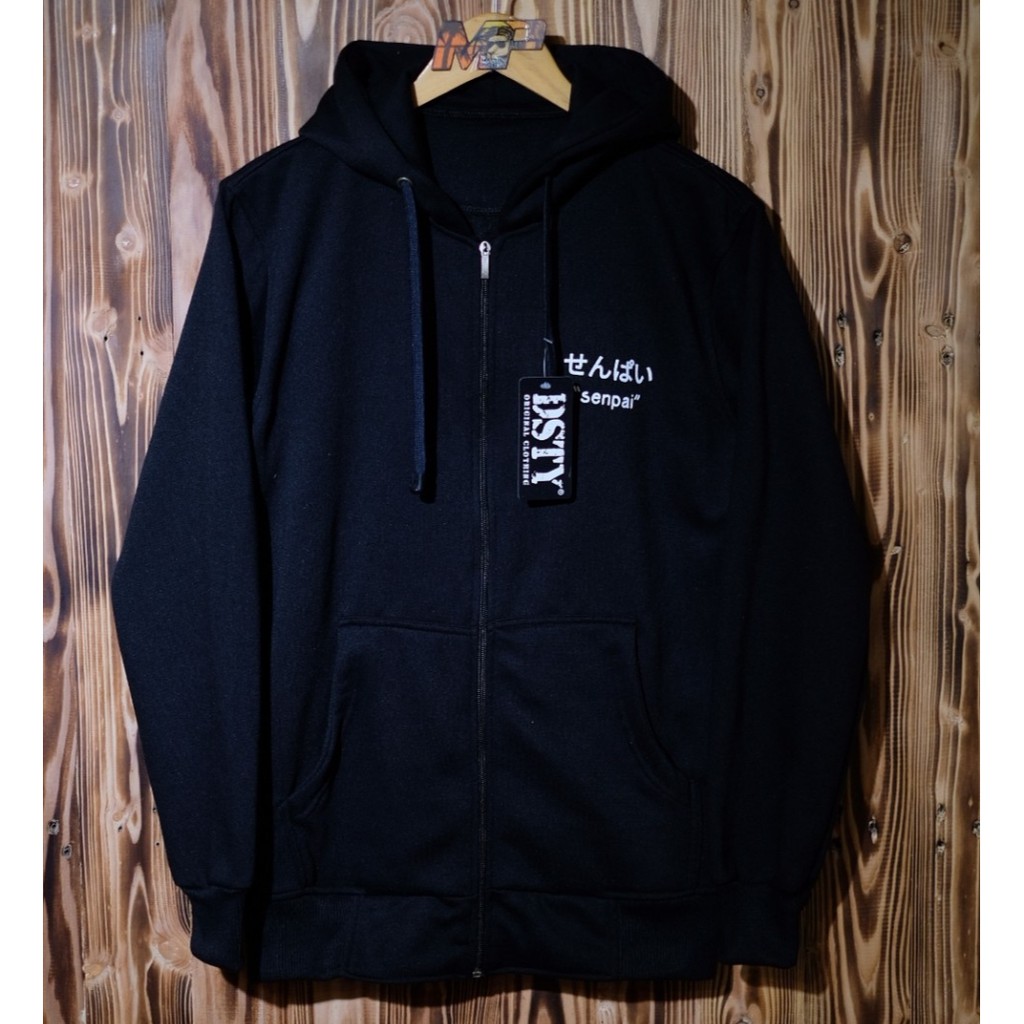  Jaket  Senpai Hoodie Tulisan  Jepang  Senpai Zipper Terbaru 