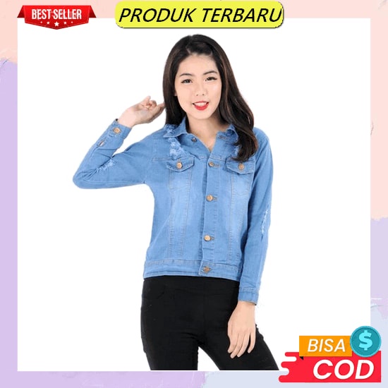 Jaket Biondy Denim Hijau Army Slimfit Cewek Crop Tee Jeans Wanita Green Polos Solid Bodyfit Levis Co