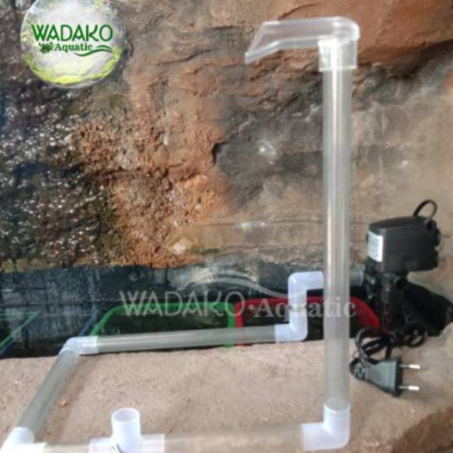 pipa untuk waterfall air terjun aquarium aquascape