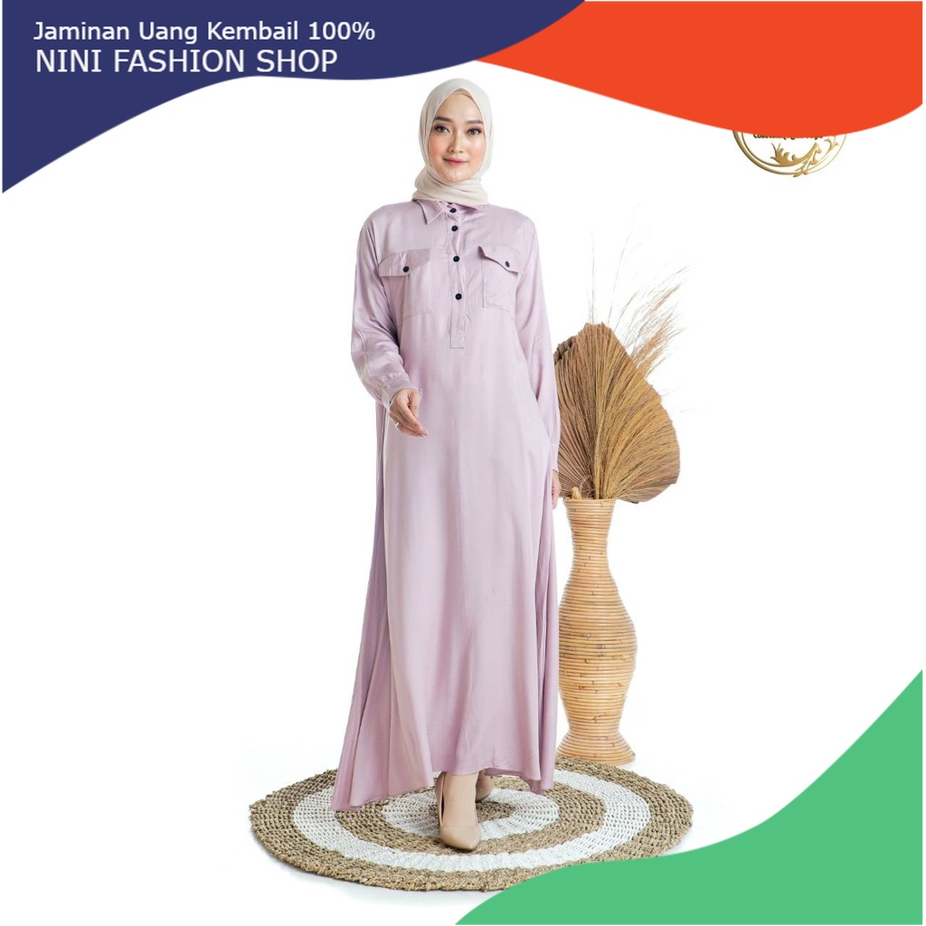 Twill Long Dress | baju terusan kondangan dress polos simple juga elegan cocok untuk acara formal ma