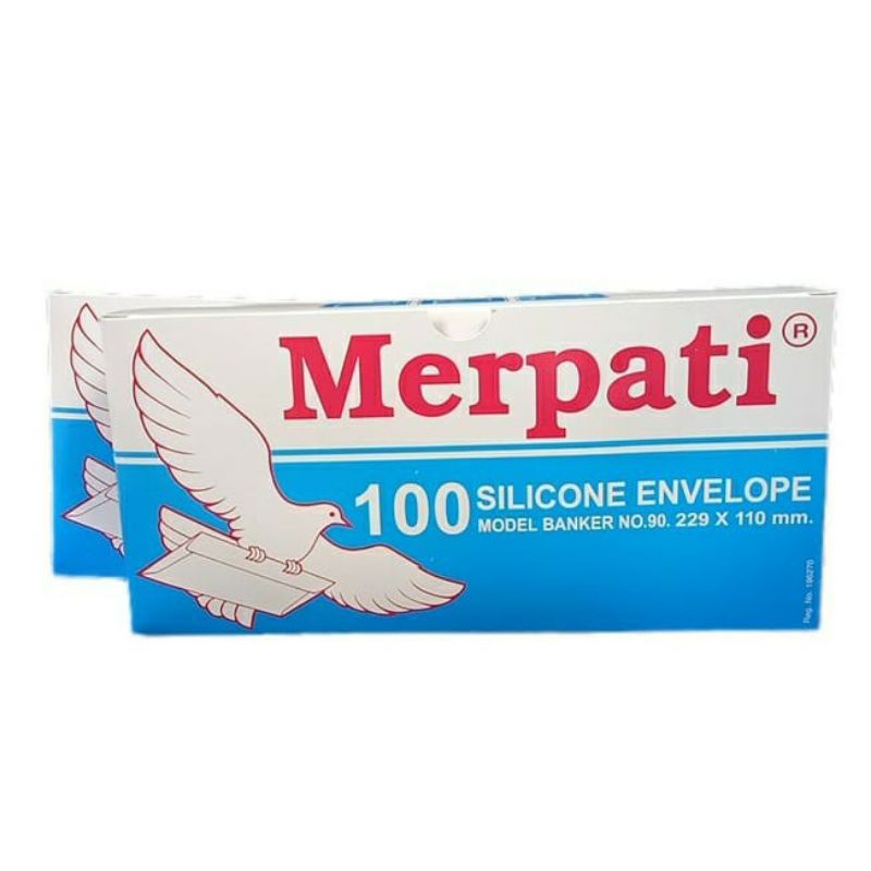 Amplop Putih MERPATI No. 90  Cover Biru 100 lembar