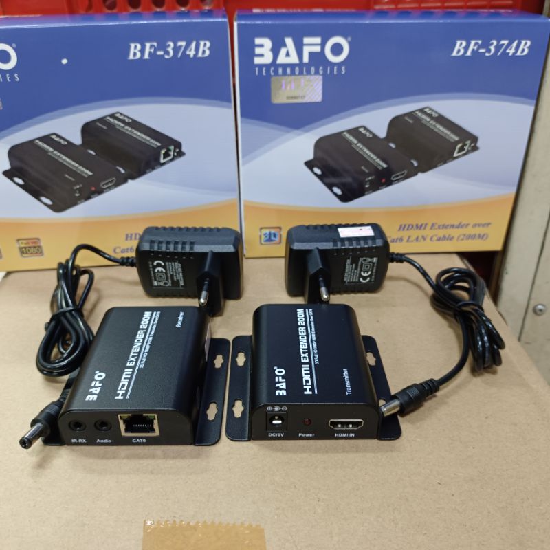 Bafo BF-374B HDMI Extender 200Meter Over Kabel Lan Cat6