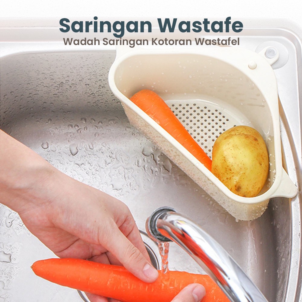 Wadah Saringan Wastafel Dapur Multifungsi Dengan Suction Cup