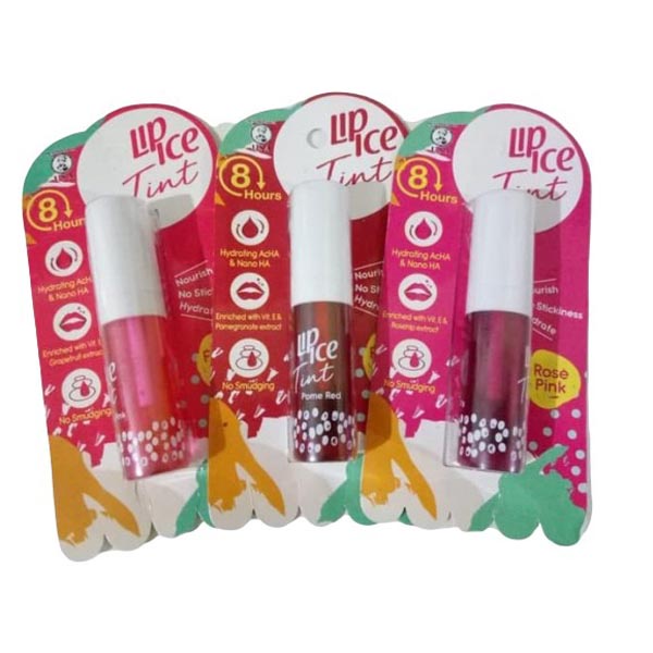 [HALAL] [BPOM] Lip Ice Tint | Rose Pink | Pome Red | Fruity Pink | Lip Tint | Vampire Blood_Cerianti