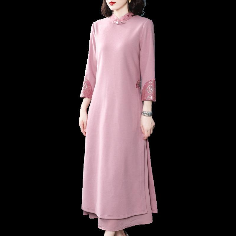 2022 spring women's Chinese literature and art women's dress, national style dress, long skirt with