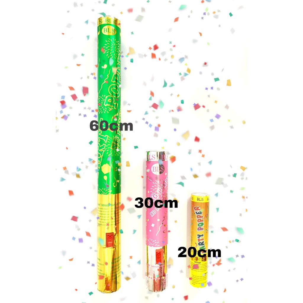 Confetti Sticker Party Popper Mini Besar Konfeti Confety Semburan Foil Kertas 20cm 30cm 60 Cm Murah