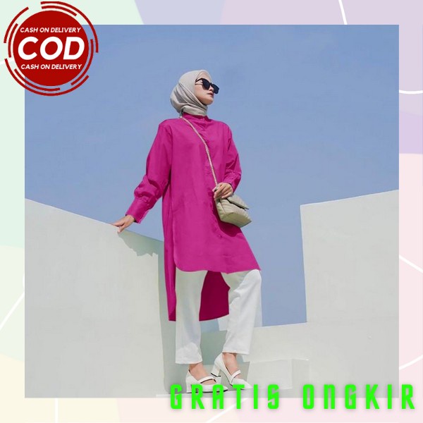 Tunix Wanita Murah Tunik Cewek Lengan Panjang Dress Tunik Cewe Kekinian 2022 Pakaian Tunik Impor Pre