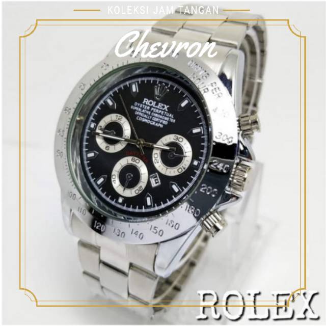 Jam Tangan Pria Rolex Fashion Pria Jam Tangan Analog Murah Laki laki Stainless Steel Arloji Cowok
