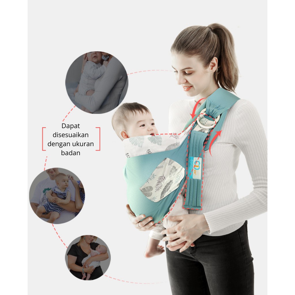 Baby Carrier Hipseat Gendongan Bayi Depan Multifungsi Usia 0-36 Bulan