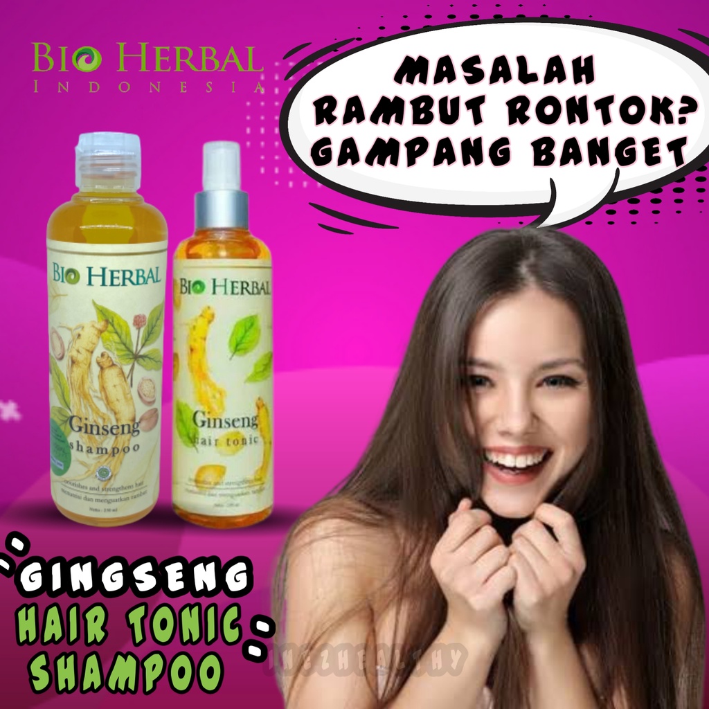 PAKET BIO HERBAL SHAMPOO HAIR TONIC VITAMIN RAMBUT KERING SHAMPO PERAWATAN RAMBUT RONTOK PENUMBUH RAMBUT CEPAT KERATIN HAIR