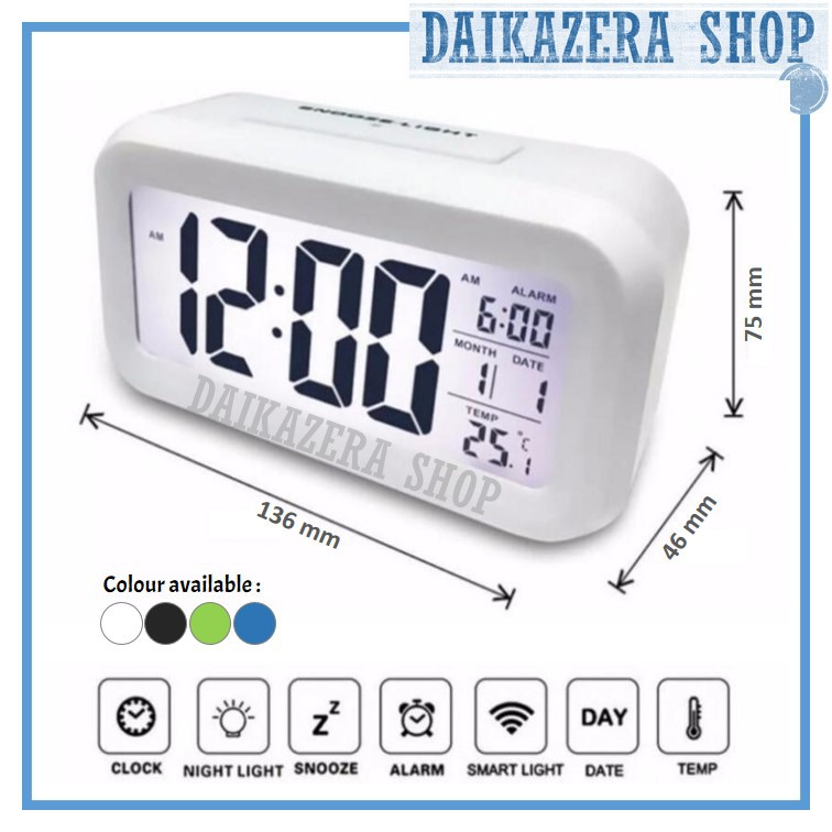 Jam Meja Digital / Jam Weker / Jam Pintar / Alarm Digital Desktop Smart Clock