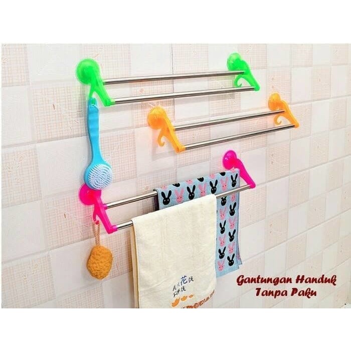 HBH019 - Gantungan handuk kamar mandi rak handuk stainless gantungan