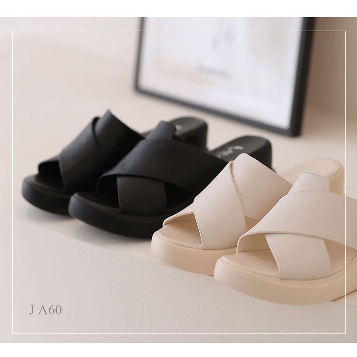 ANELA LYNE SANDAL FASHION SLOP WEDGES DEON ANE9566 ORIGINAL