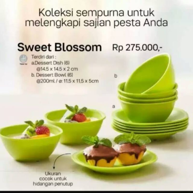Tupperware sweet blossom - mangkuk es buah - mangkok sop buah -mangkok set - piring set