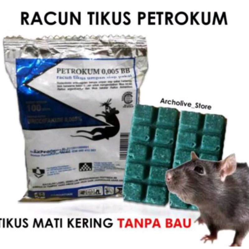 racun tikus petrokum mati kering tidak berbau