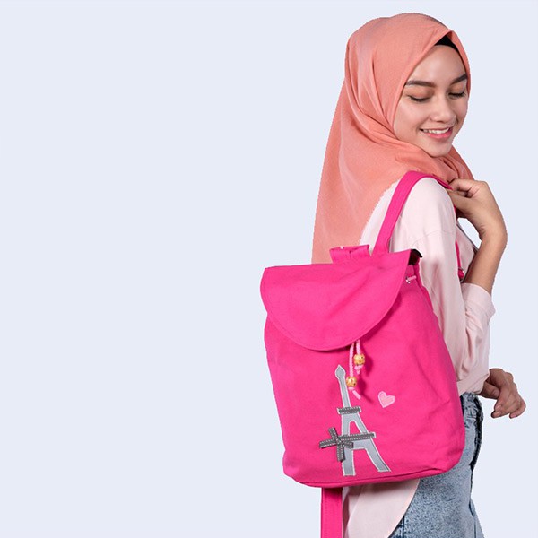 Tas Ransel Serut Wanita Heejou Lovely Paris Original - Heejou Official Shop