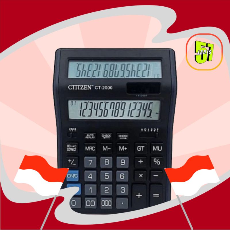

Kalkulator Citizen CT 2000 14 Digit 2 Layar Kalkulator Bisnis Usaha Atau Dagang