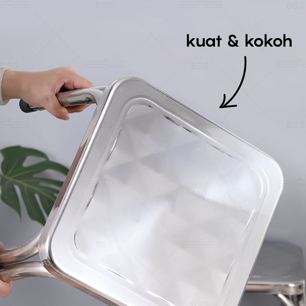 Bangku Kursi stainless baso bulat stainless steel 47cm murah