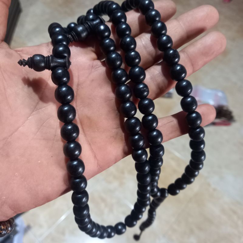Tasbih galih kelor hitam 8mm  tasbih kelor hitam original tasbih jumbo tasbih 99butir