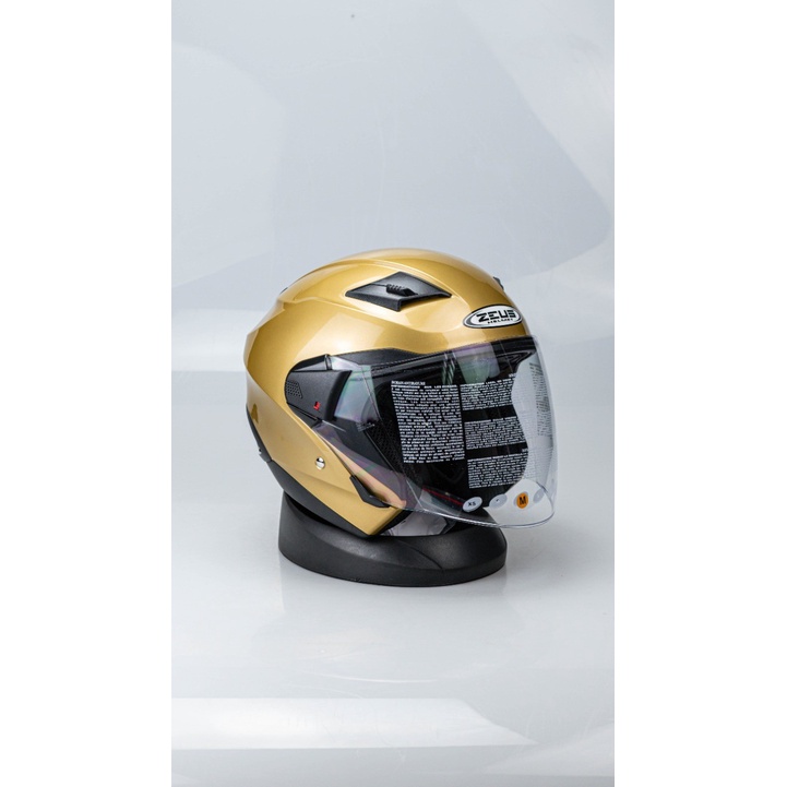 ZEUS ZS 611 GOLDEN YELLOW HALF FACE DOUBLE VISOR