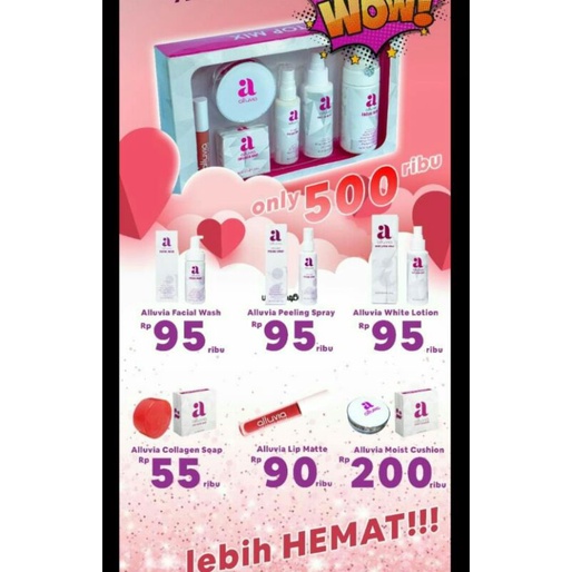 Alluvia - Bedak - Lipmatte - handbody pemutih - collagrn - peeling - BPOM - 100% ORI