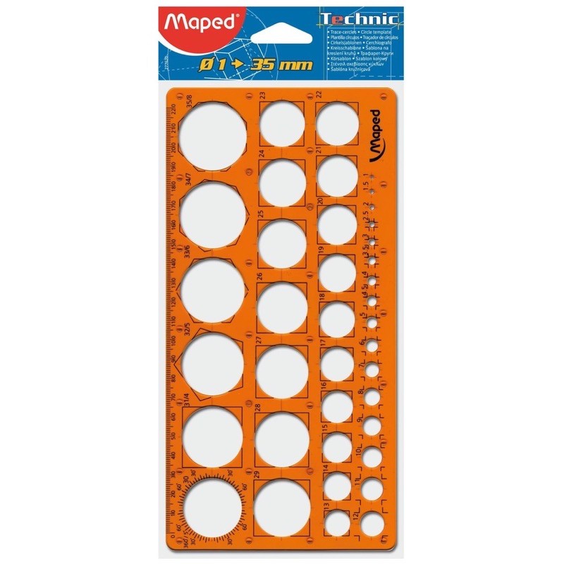 

Maped Circle Templates Ruler / penggaris Maped Mal Lingkaran