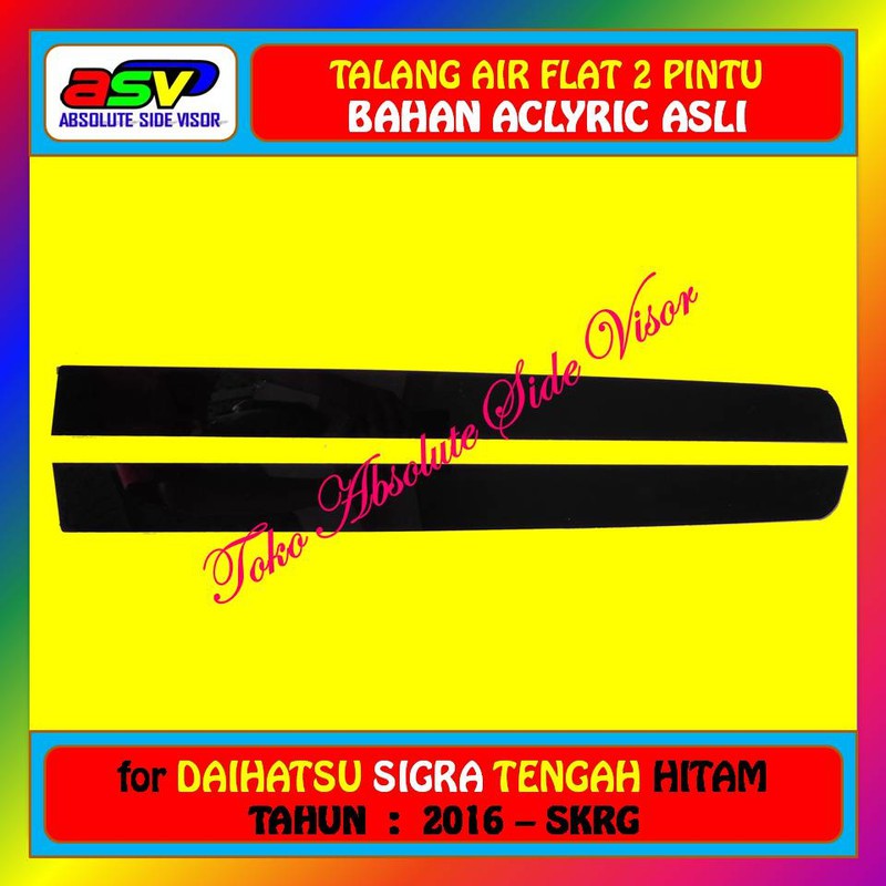 Talang Air (Tengah) Daihatsu Sigra 2016 s/d 2023 - Model Flat - Warna Hitam - Merk Absolute