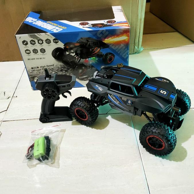 MOBIL REMOTE CONTROL RC MOBIL ROCK CRAWLER OFFROAD SPRAY RDR 1143 4WD - Biru