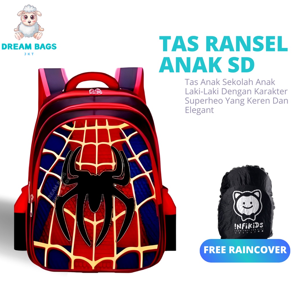 PROMO 10.10 Tas Ransel Anak Laki Laki SD DB-6113 Tas Sekolah Import