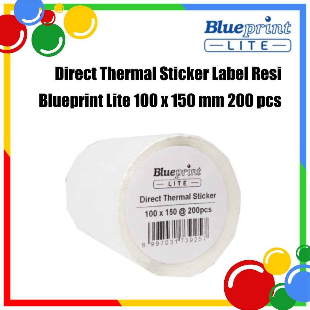 

Direct Thermal Sticker Label Resi BLUEPRINT Lite 100x150 mm 200Pcs