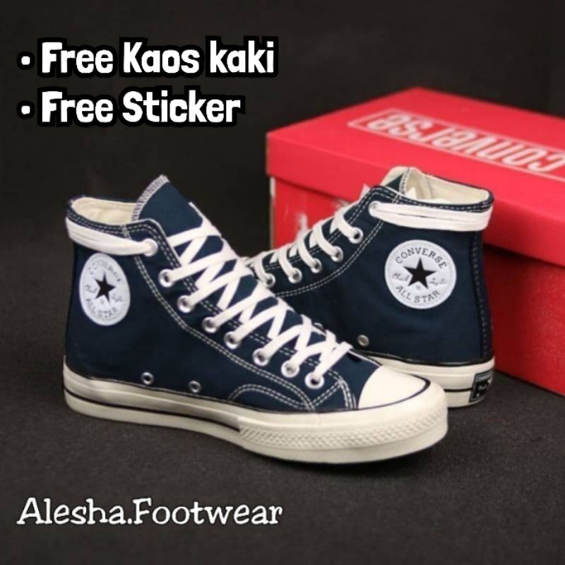 Sepatu Converse 70s HI Navy Hight Premium Hight Quality