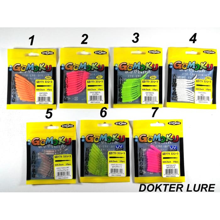 Jual LURE STORM GOMOKU SOFT STRAIGHT 4CM (10pcs) (mancing,casting,RAPALA) Limited