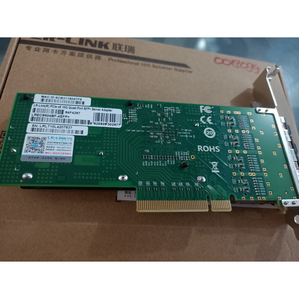 LR-LINK PCIe LREC9804BF QUAD-PORT SFP+10G SERVER ADAPTER