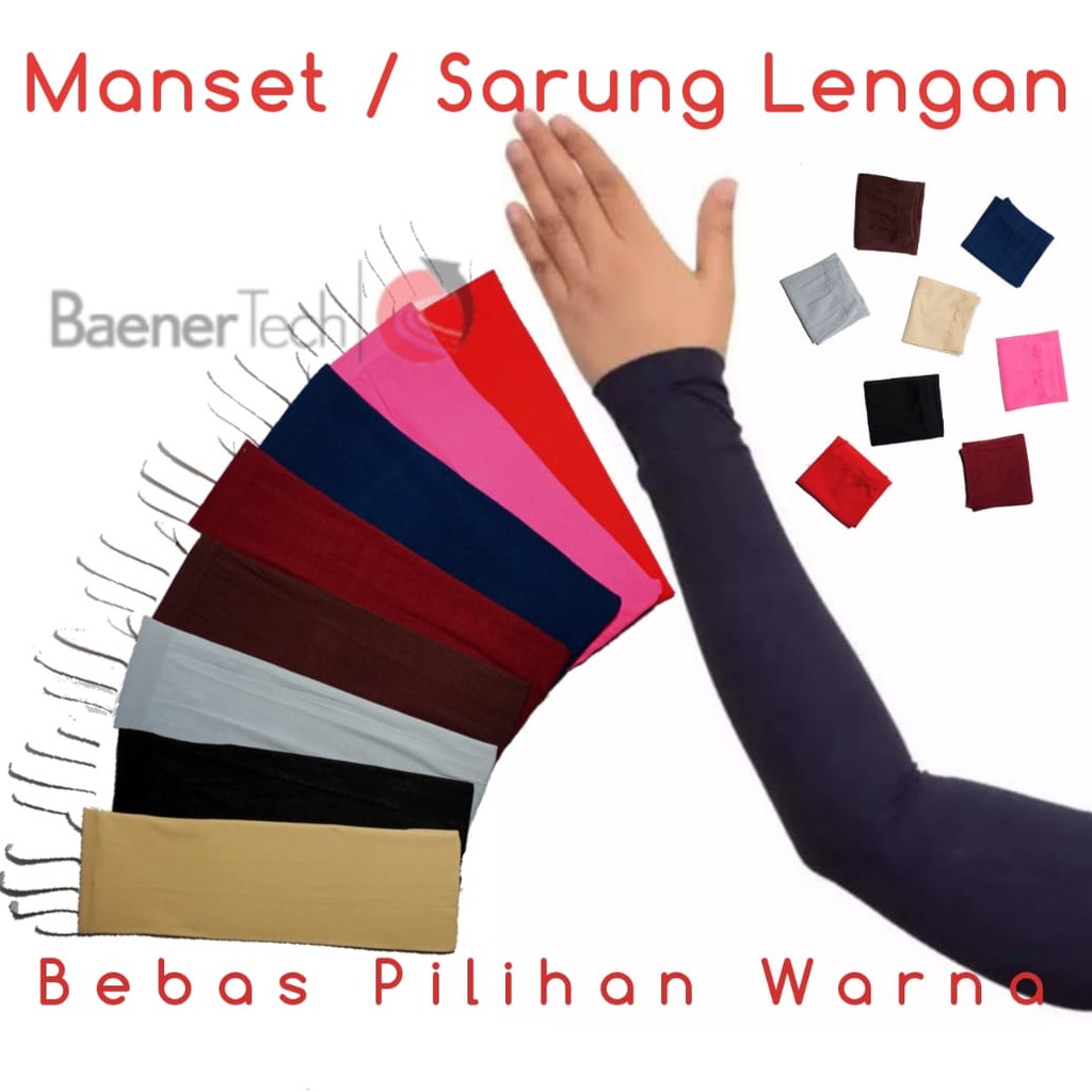 Manset Bahan Tisu Spandek/Sarung Lengan Import