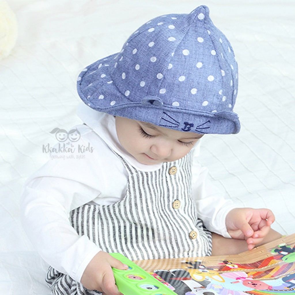 Polka Bear Bucket Hat Topi Bayi Korea Topi Bayi Import Topi